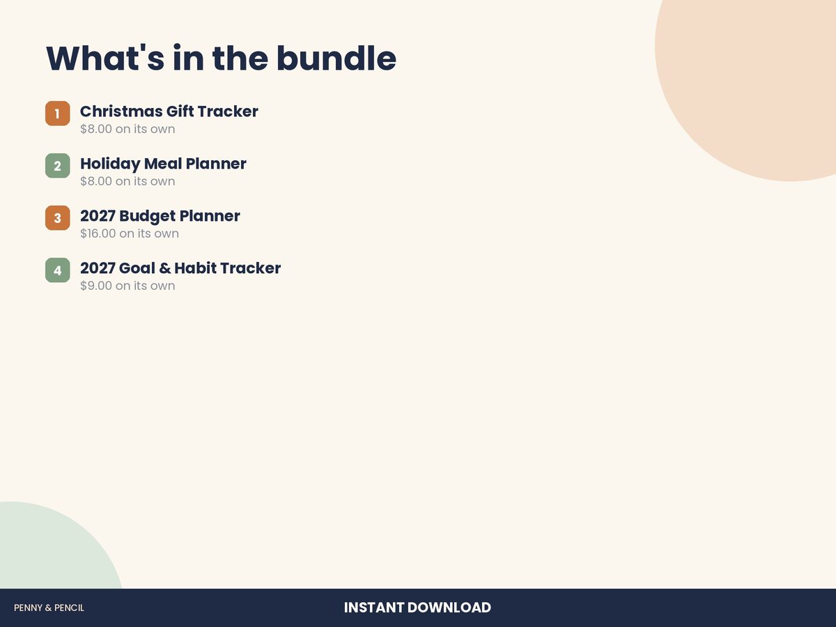 Holiday and New Year Planner Bundle preview 2