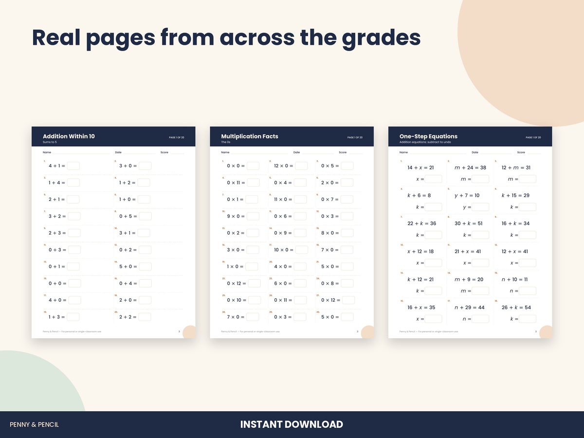 K-6 Math Worksheet Library preview 8