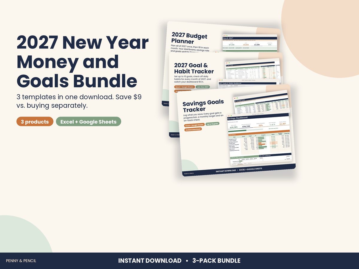 2027 New Year Money and Goals Bundle preview 1