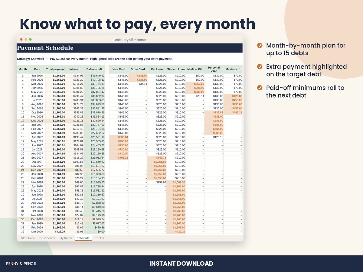Debt Payoff Planner preview 3