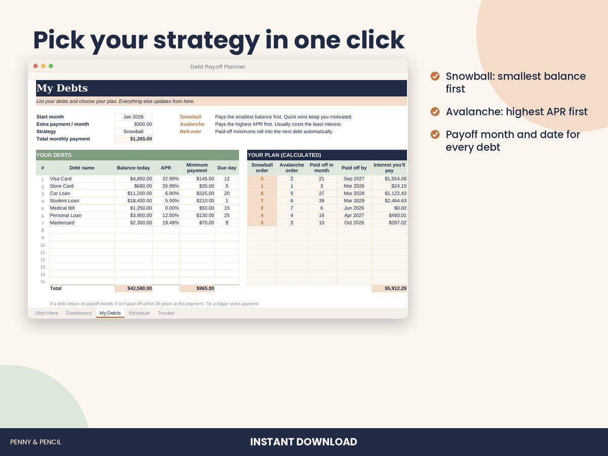 Debt Payoff Planner preview 4