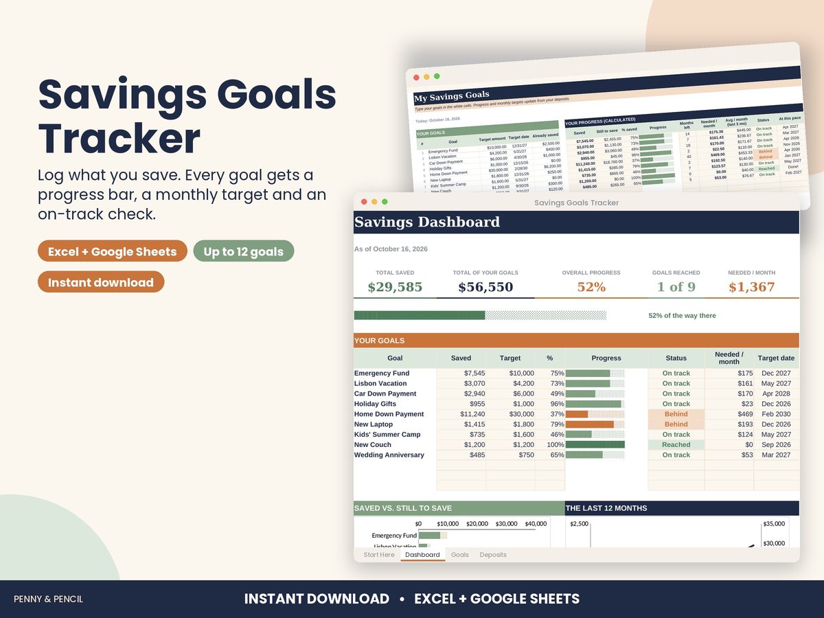 Savings Goals Tracker