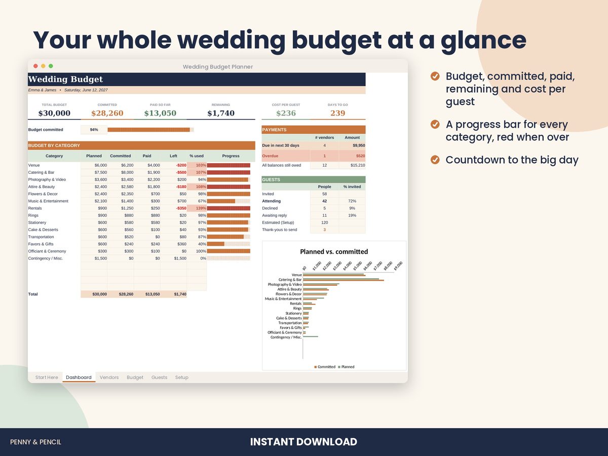 Wedding Budget Planner preview 2