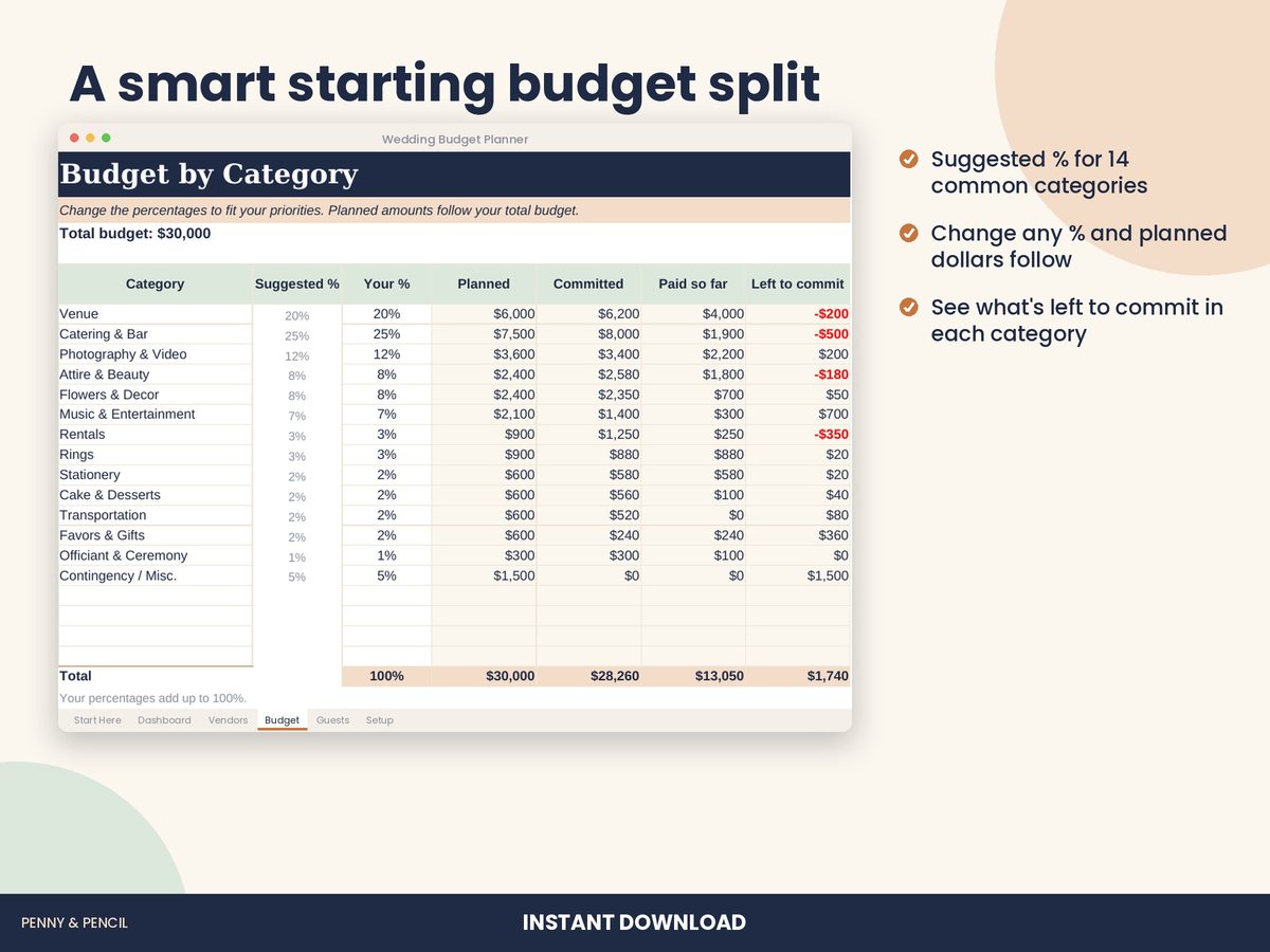 Wedding Budget Planner preview 4