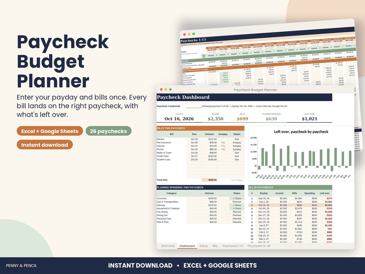 Paycheck Budget Planner