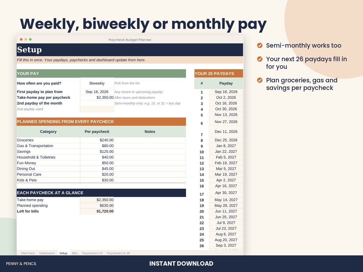 Paycheck Budget Planner preview 5