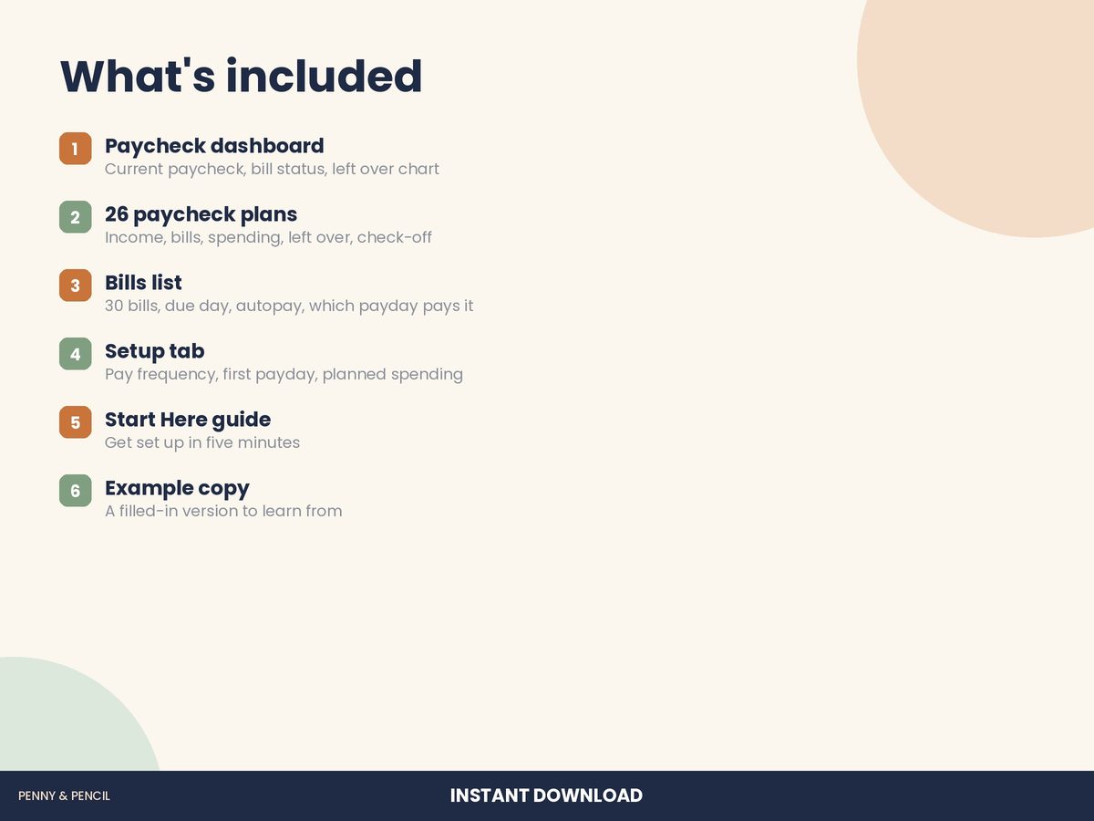 Paycheck Budget Planner preview 6