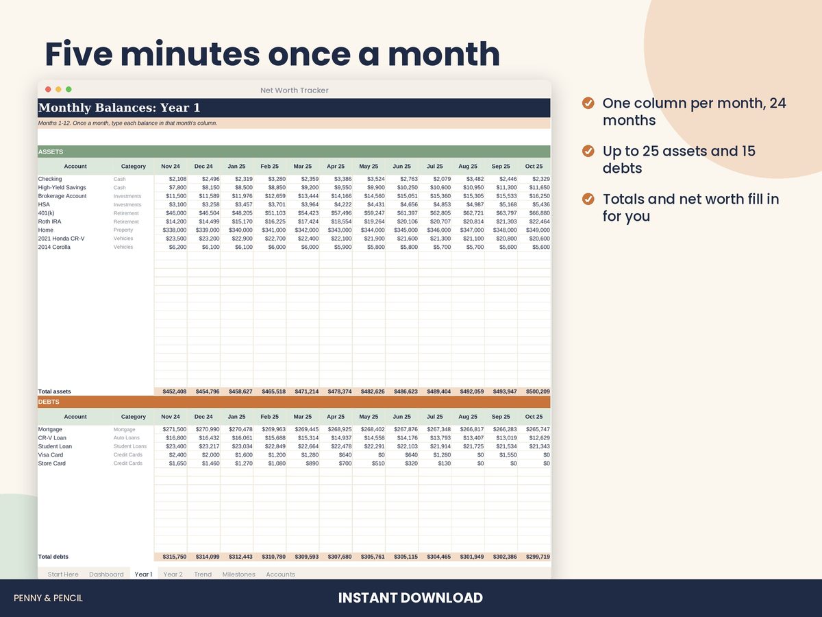 Net Worth Tracker preview 3