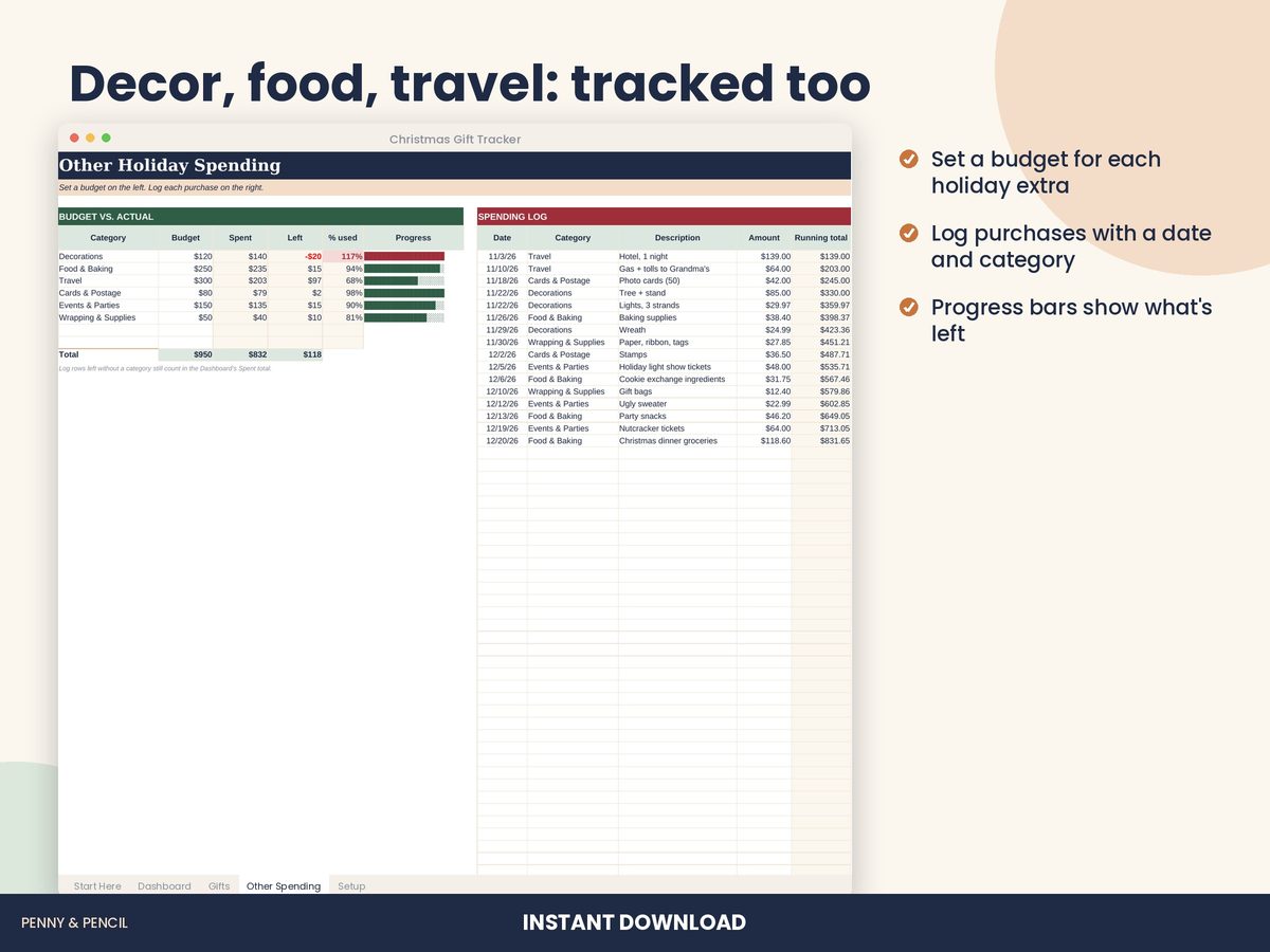 Christmas Gift Tracker preview 4
