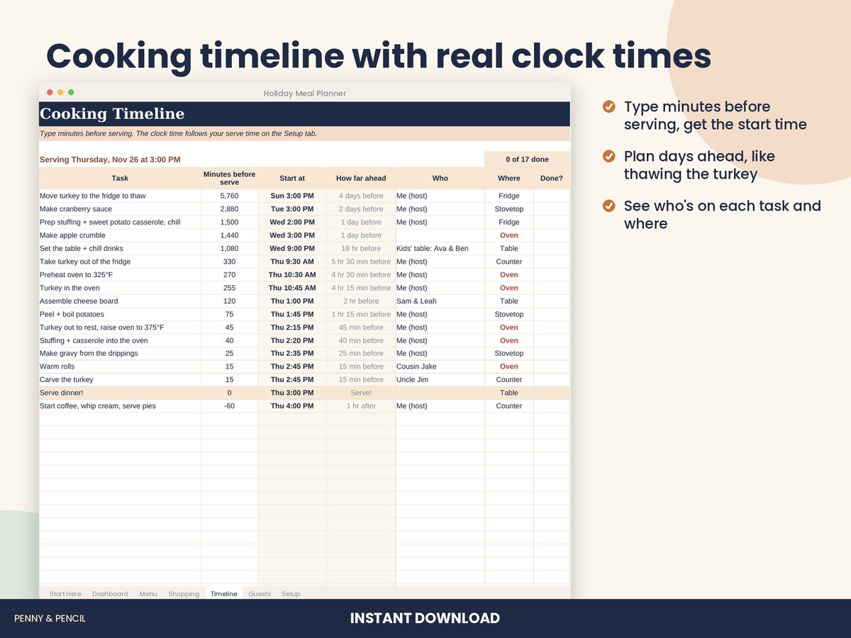 Holiday Meal Planner preview 5