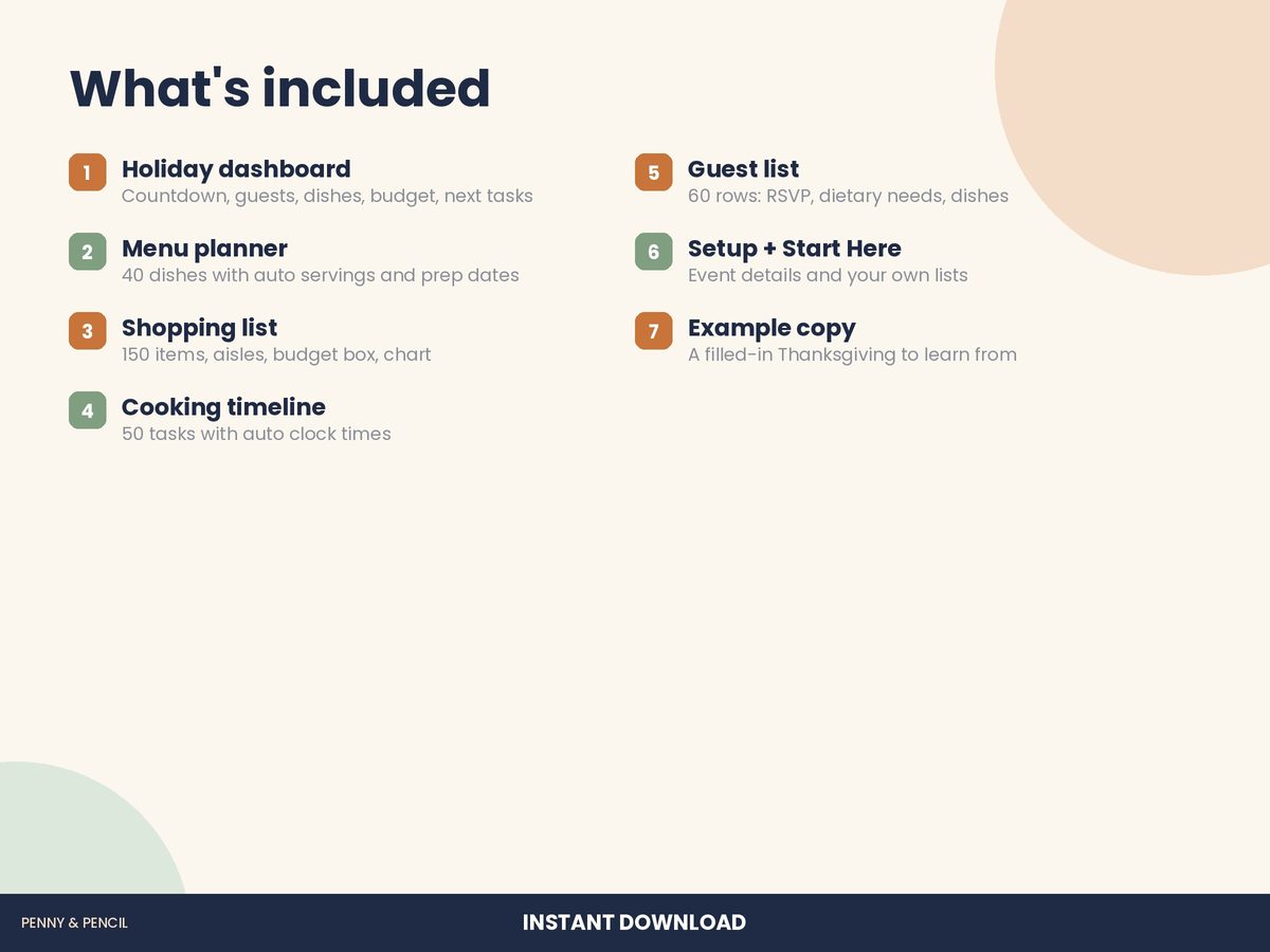 Holiday Meal Planner preview 6