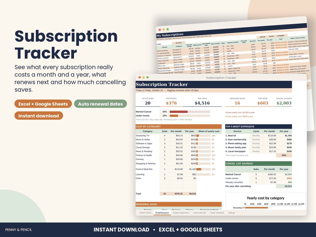 Subscription Tracker