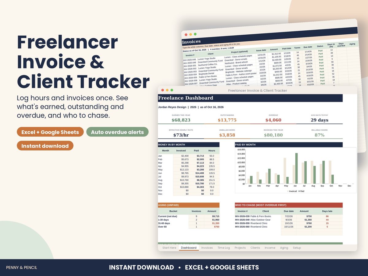 Freelancer Invoice & Client Tracker