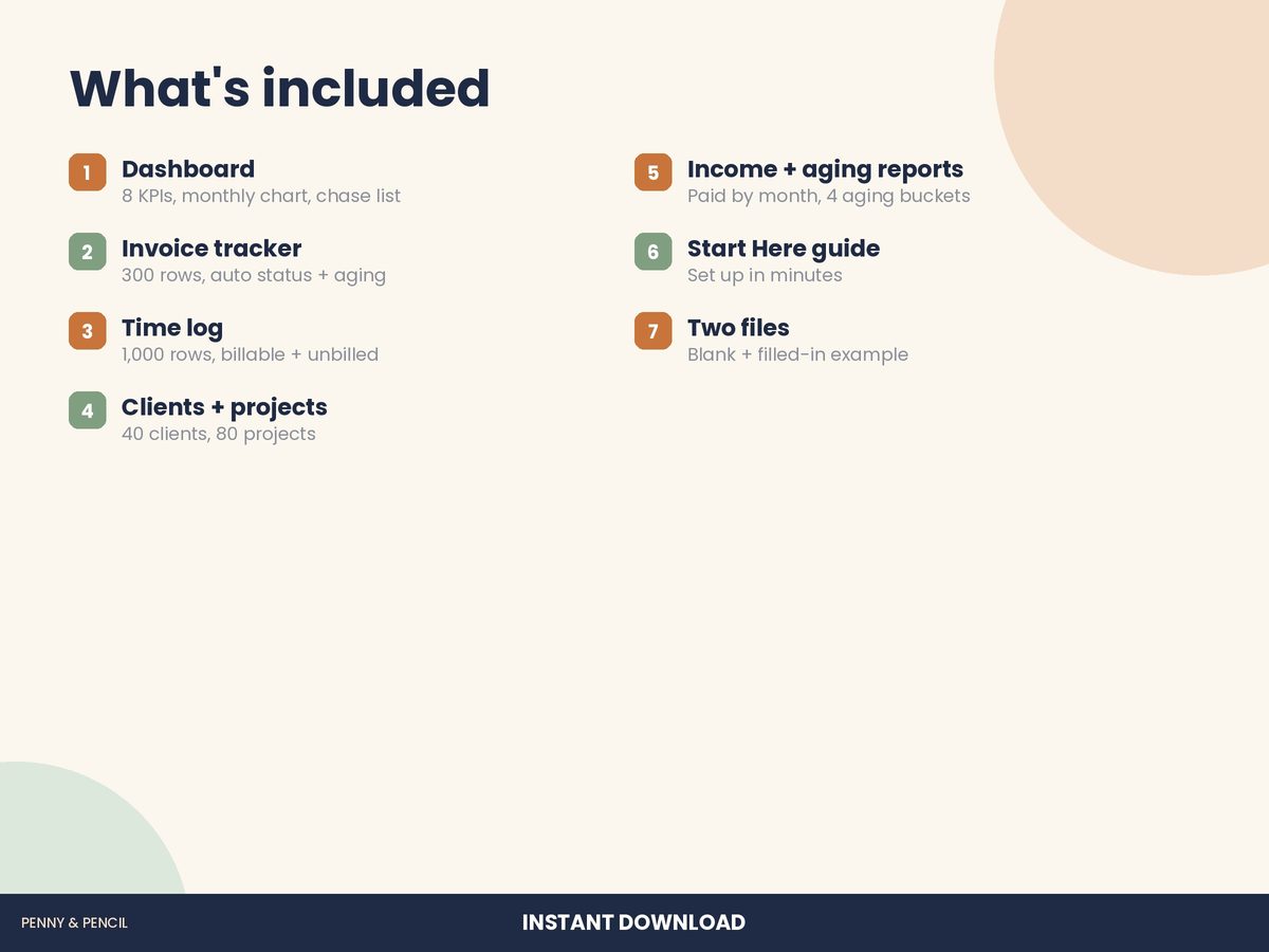 Freelancer Invoice & Client Tracker preview 6