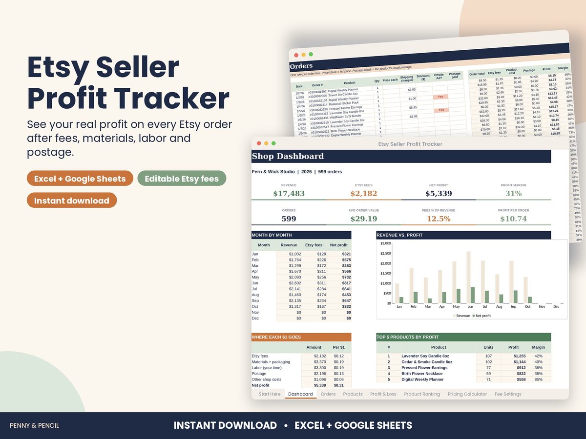 Etsy Seller Profit Tracker