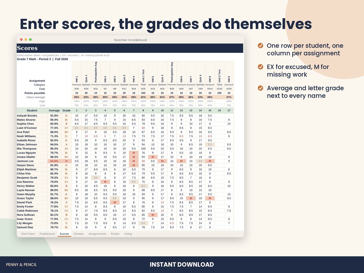 Teacher Gradebook preview 3