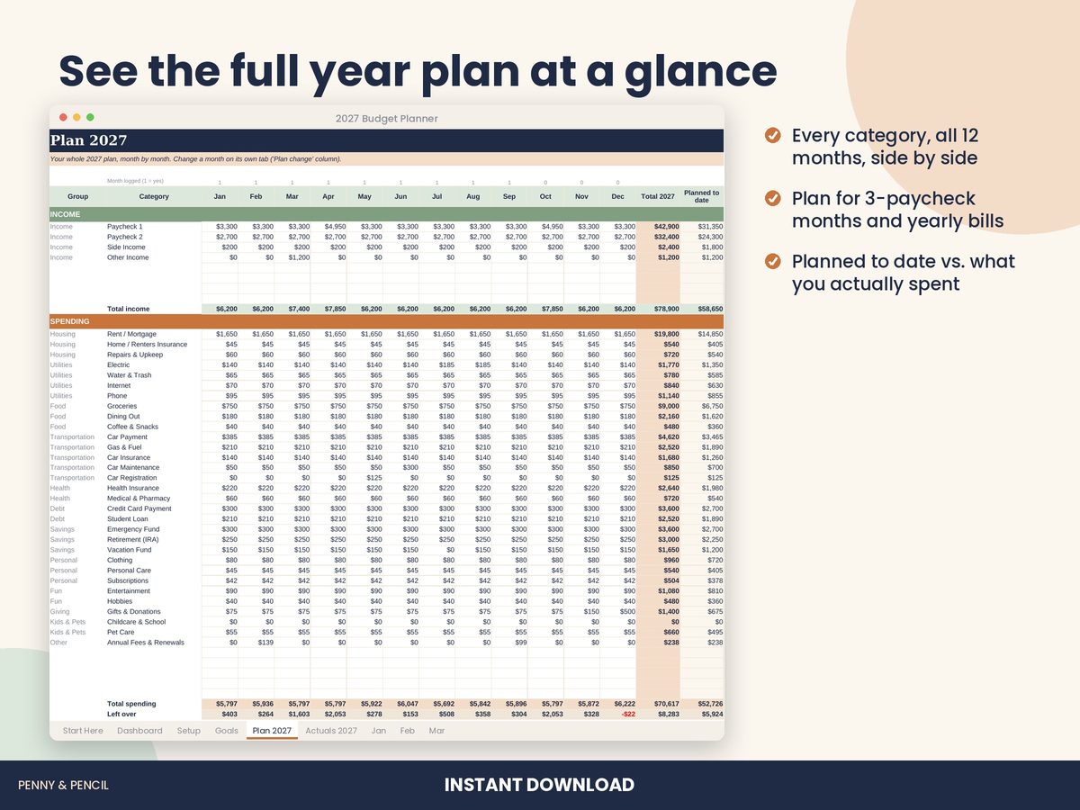 2027 Budget Planner preview 4