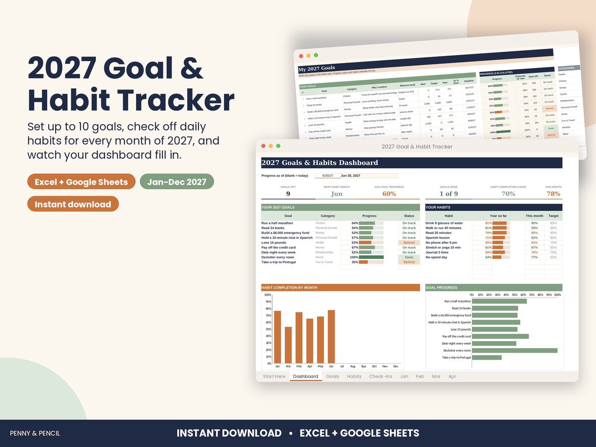 2027 Goal & Habit Tracker