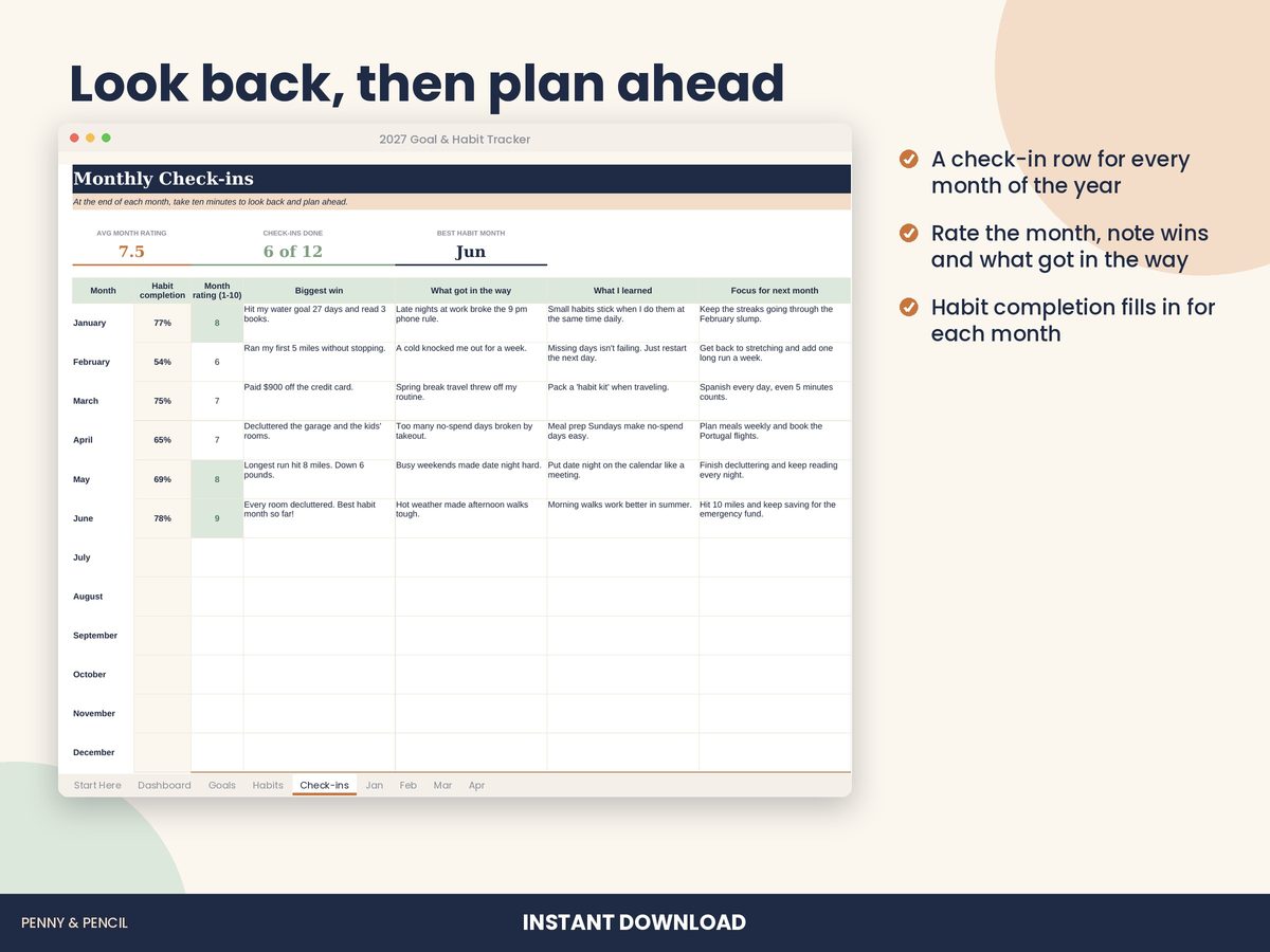 2027 Goal & Habit Tracker preview 5