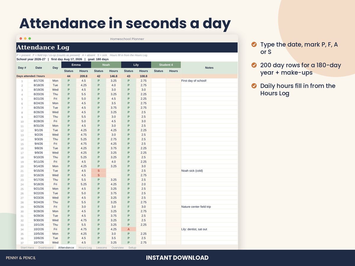 Homeschool Planner preview 3