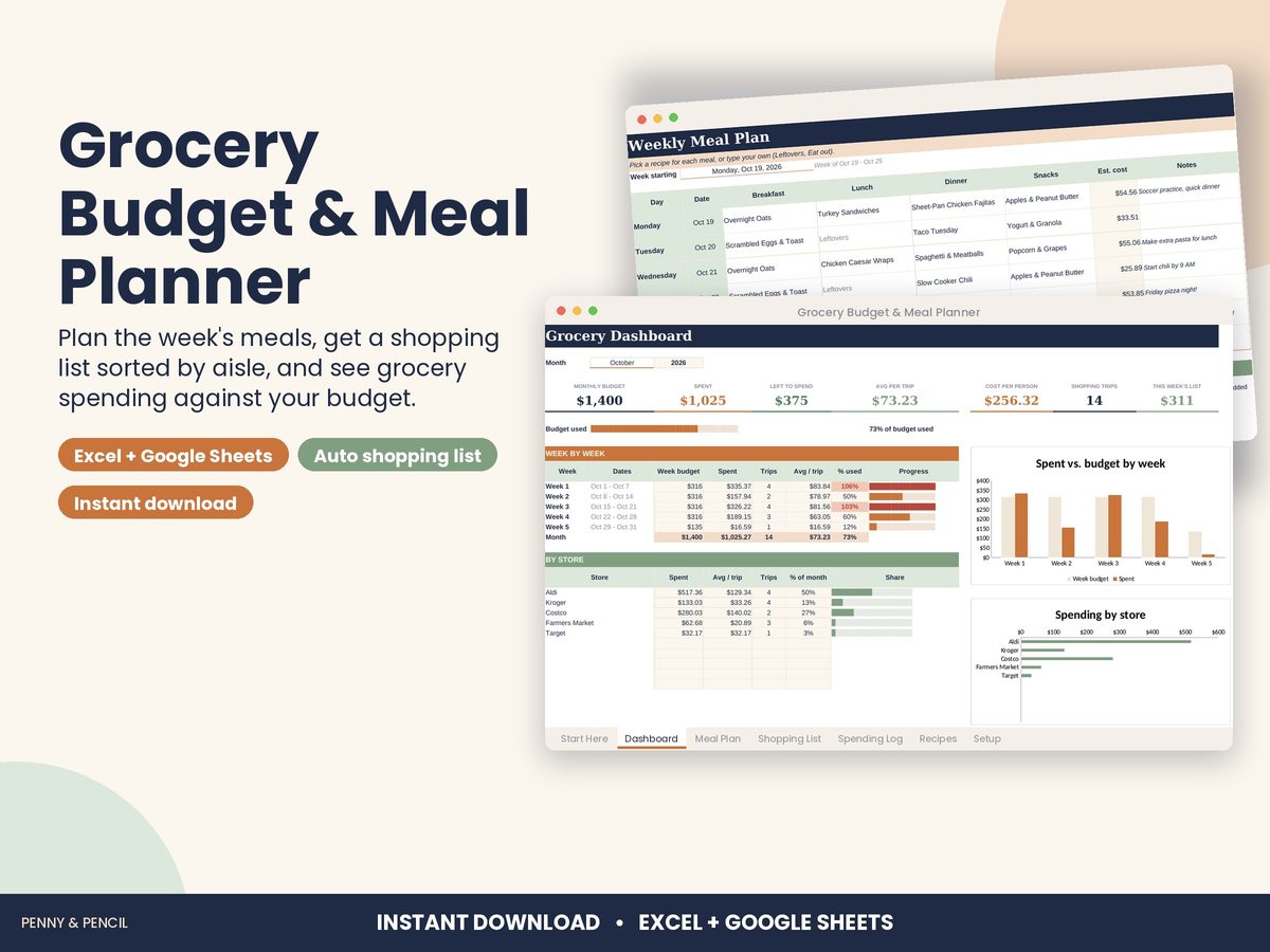 Grocery Budget & Meal Planner preview 1