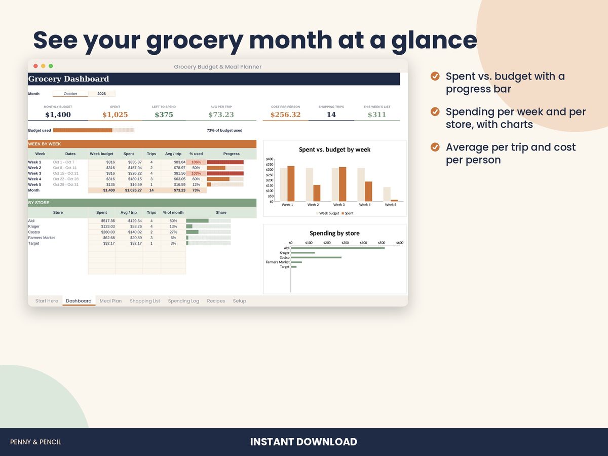 Grocery Budget & Meal Planner preview 2
