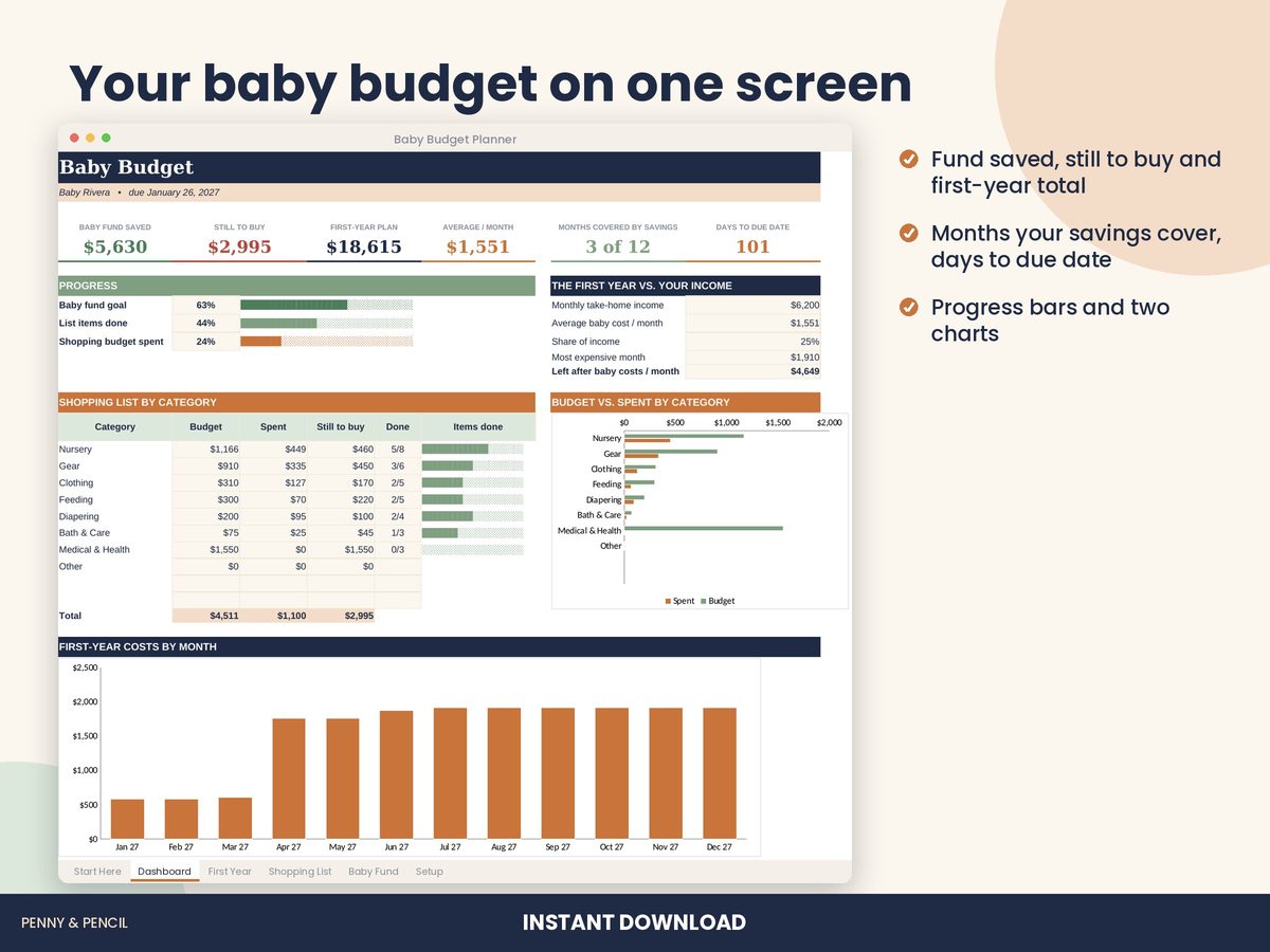 Baby Budget Planner preview 2