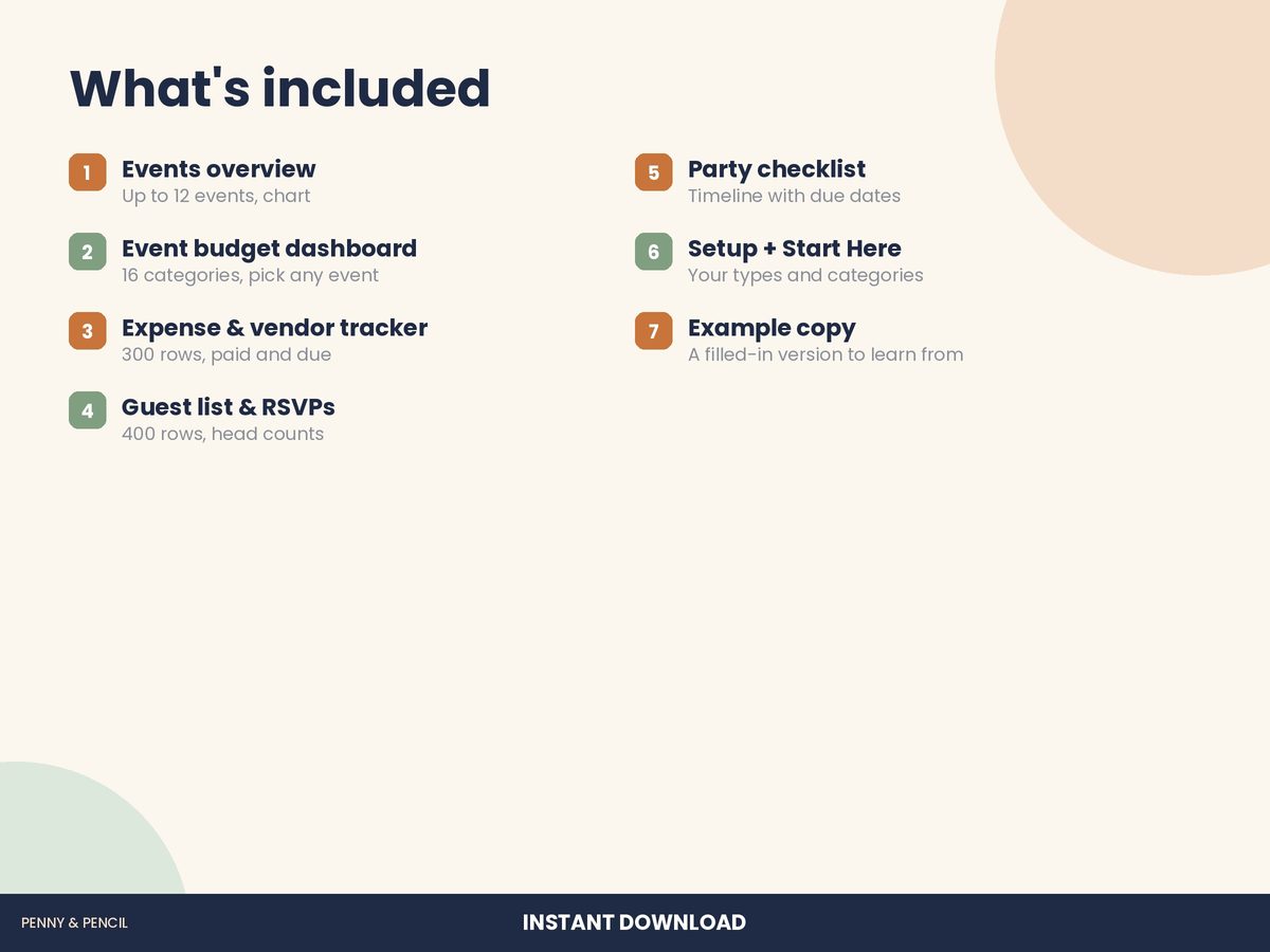 Event & Party Budget Planner preview 6