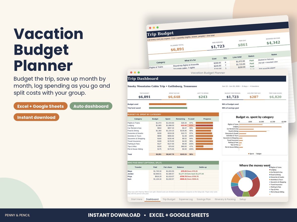 Vacation Budget Planner preview 1