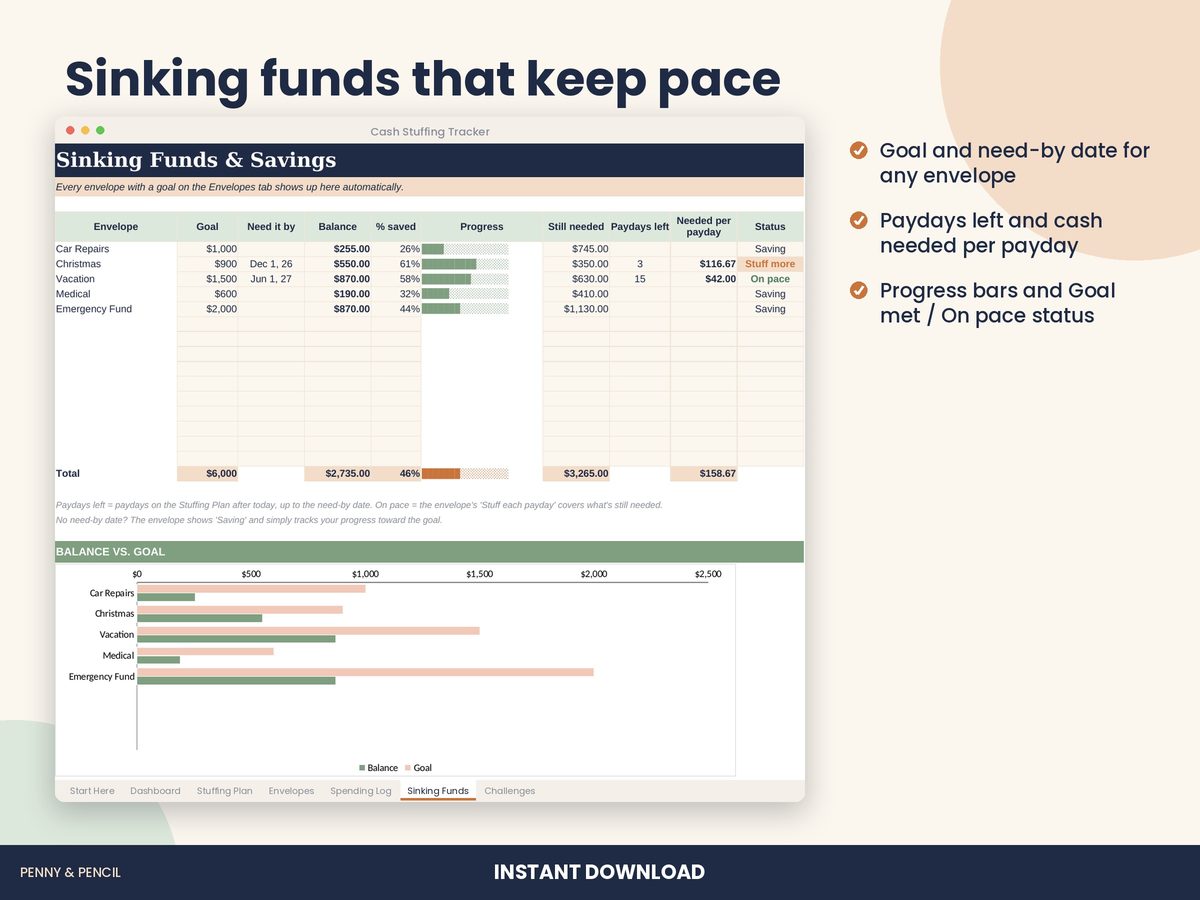 Cash Stuffing Tracker preview 4
