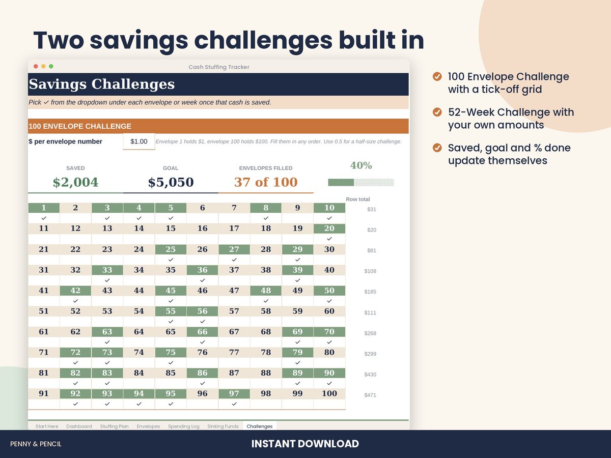Cash Stuffing Tracker preview 5