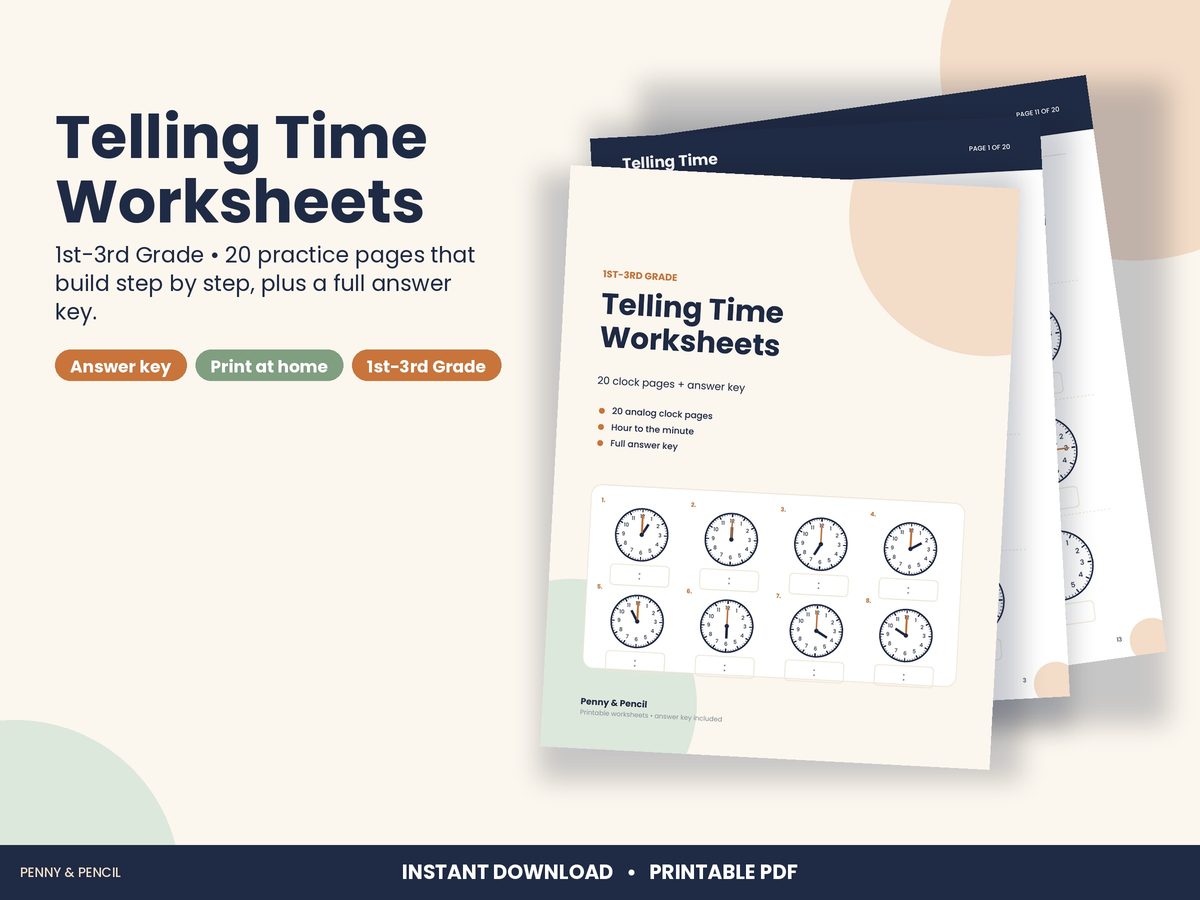 Telling Time Worksheets