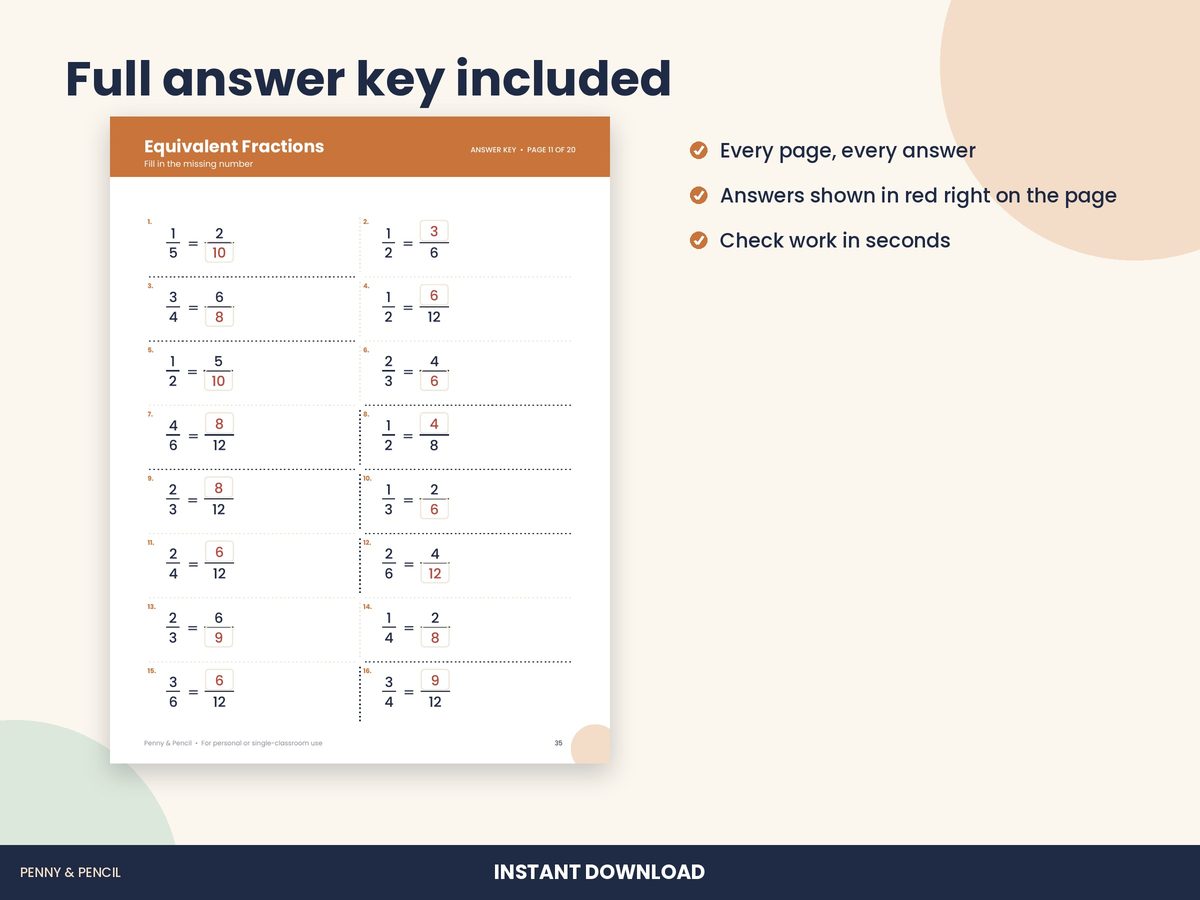 Fractions Worksheets preview 3