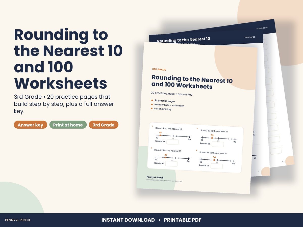 Rounding to the Nearest 10 and 100 Worksheets